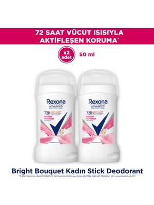 Rexona Advanced Protection Kadın Stick Deodorant Bright Bouquet 50 ml X2