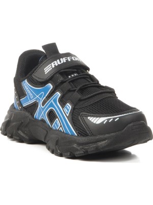 Siyah-Saks Çocuk Spor Ayakkabı Ruffon 2540 P