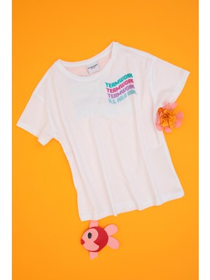 U.s. Polo Assn. Kız Çocuk Beyaz Tişört 50300971-VR013