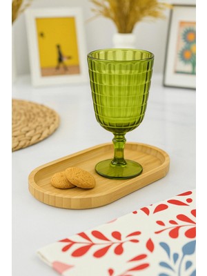 Allegra Koyu Yeşil Kadeh Bardak - 450 ml Tekli Akrilik Malzeme - Cam Değildir Kırılmaya Dayanıklı