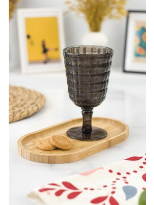 Allegra Füme Kadeh Bardak - 450 ml Tekli Akrilik Malzeme - Cam Değildir Kırılmaya Dayanıklı