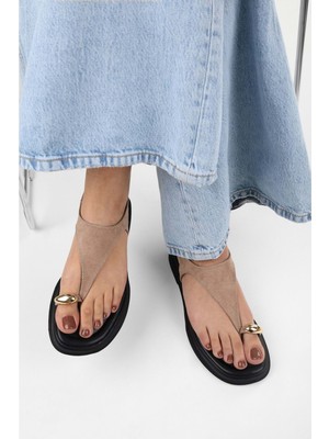 Kadın Camila Vizon Süet Tokalı Sandalet