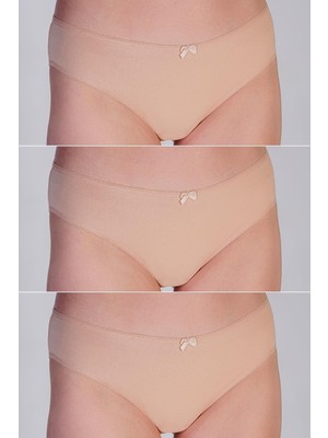 3'lü Paket Bikini Külot 5001 Ten