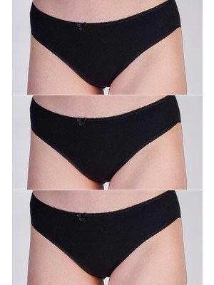 3'lü Paket Bikini Külot 5001 Siyah