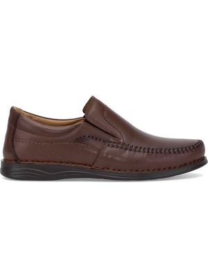 Voyager Y3237 Erkek  Deri Casual Ayakkabı Taba