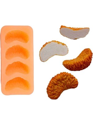 4'lü Mandalina Silikon Mum Kalıbı M-218