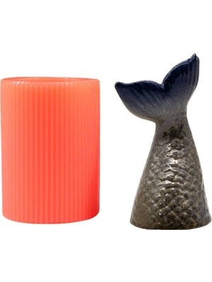 Deniz Kızı Kuyruğu Silikon Mum Kalıbı 4.5 x 8.5  cm