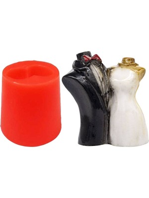 Gelin Damat Silikon Mum Kalıbı