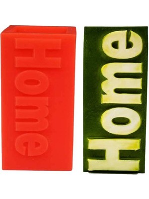 Home Yazılı Silikon Mum Kalıbı 5.5 x 12  cm