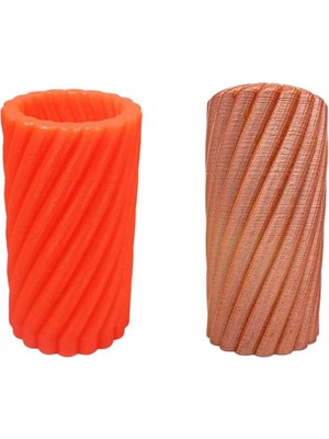 Twister Silindir Silikon Mum Kalıbı 6 x 12  cm