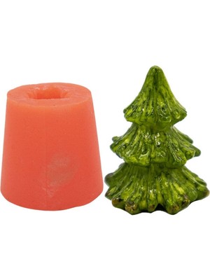 Küçük Çam Ağacı Silikon Mum Kalıbı