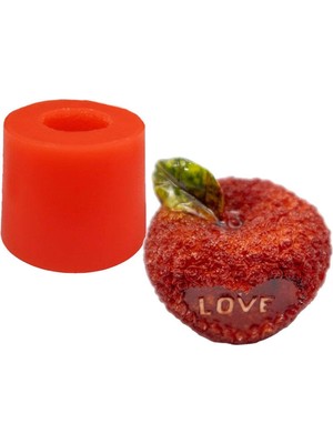 Elma Silikon Mum Kalıbı 5 x 5  cm