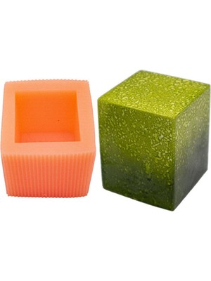 3 Boyutlu Küçük Dikdörtgen Silikon Mum Kalıbı 7 x .5.7  cm