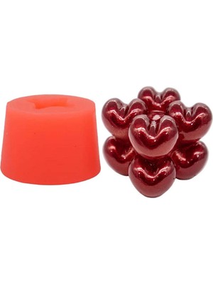 Mini Kalp Bubble Silikon Mum Kalıbı