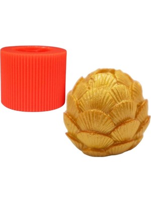 Istiridye Desenli Silikon Mum Kalıbı 6 x 7  cm