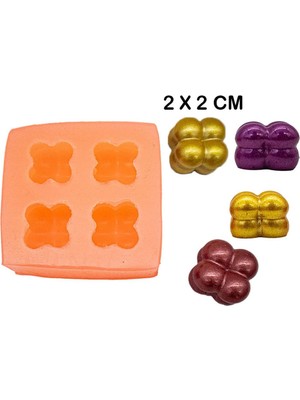 4'lü Mini Bubble Silikon Mum Kalıbı M-256