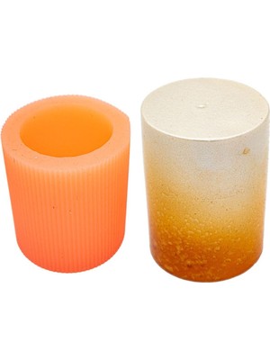 Küçük Silindir Silikon Mum Kalıbı 6.5 x 9.3  cm