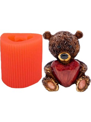 Kalpli Ayıcık Silikon Mum Kalıbı