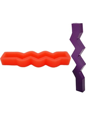 Zikzak Dalga Silikon Mum Kalıbı 20.5 x 2.5  cm