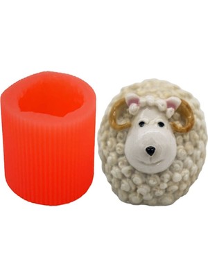 3 Boyutlu Koç Silikon Mum Kalıbı