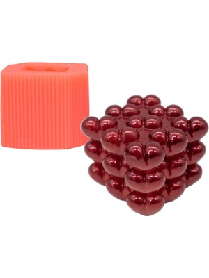 Kalpli Bubble Silikon Mum Kalıbı 6 x 6  cm