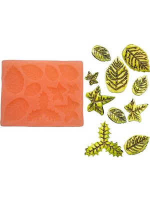 10'lu Yaprak Model Silikon Mum Kalıbı M-220