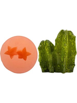 2'li Mini Kaktüs Silikon Mum Kalıbı