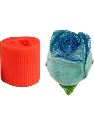 Büyük Goncagül Silikon Mum Kalıbı 5.5 x 6.5  cm