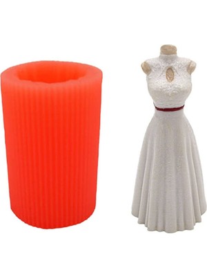 Gelin Silikon Mum Kalıbı 10 x 4.5  cm