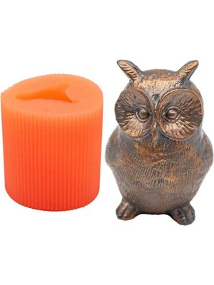Küçük Baykuş Silikon Mum Kalıbı 8 x 5 x 5.5  cm