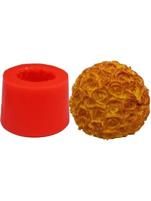 Büyük Top Gül Silikon Mum Kalıbı