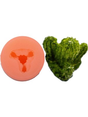 4'lü Mini Kaktüs Silikon Mum Kalıbı M-216