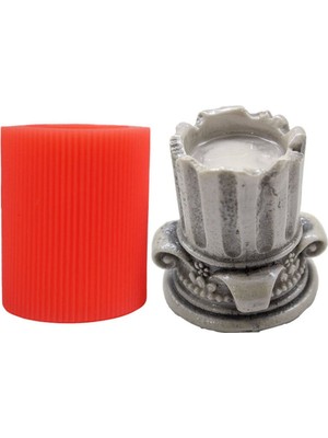 Şamdan Silikon Mum Kalıbı 7 x 8  cm