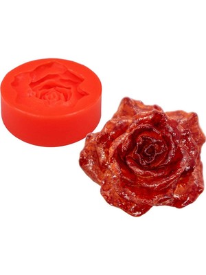 Açmış Gül Silikon Mum Kalıbı 2 x 8  cm