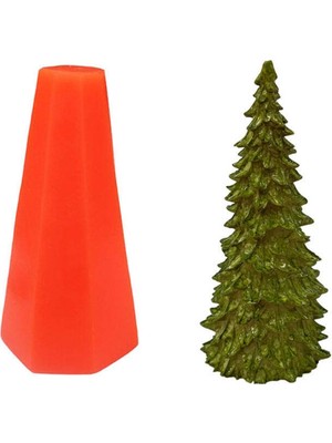 Uzun Çam Ağacı Silikon Mum Kalıbı 15 x 6  cm