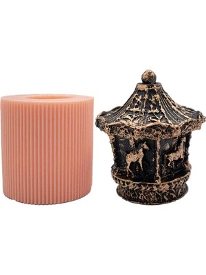 Carusel Atlı Karınca Silikon Mum Kalıbı 8.5 x 6.5  cm