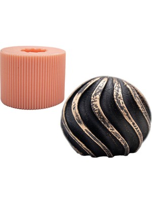 Dönence Küçük Küre Silikon Mum Kalıbı 6 x 7  cm