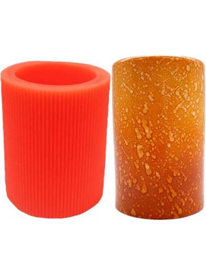 Silindir Silikon Mum Kalıbı 6 x 10  cm