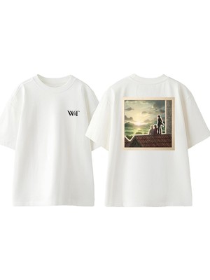 Attack On Titan 31 Tasarım Sırt Baskılı Pamuk Beyaz Oversize T-Shirt