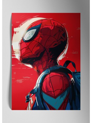 Metal Baskı Marvel Parlak Duvar Tablosu - Spiderman Örümcek Adam