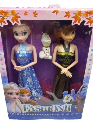 Luxury Frozen Elsa Bebek Anna ve Olaf Frozen Set 3 Lü Yeni Elsa Frozen Bebek Set 1 Adet