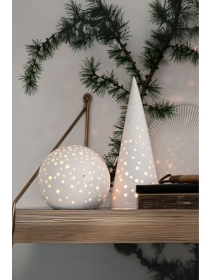 Luxury Seramik Ay Işığı Top & Konik Dekoratif Şık Mumluk 1 Adet