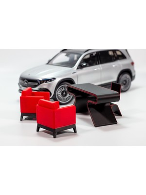 1/18 Diorama Masa-Koltuk Takımı Seti, Ofis Dioraması, Diorama Seti