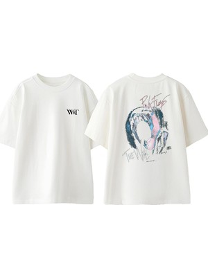 Pink Floyd The Wall Tasarım Sırt Baskılı Pamuk Beyaz Oversize T-Shirt