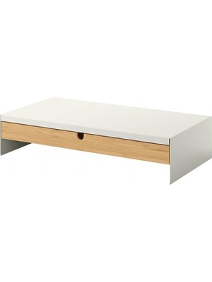 IKEA Luxury Elloven Bambu Çekmeceli Masaüstü Bilgisayar Monitörü Ekran Yükseltici Standı 1 Adet