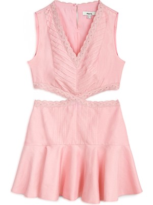 Volanlı Cutout Elbise IS1250002351033