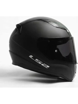 LS2 Rapid Full Face Motosiklet Kaskı - Mat Siyah Renkli Vizörlü Antimikrobiyel İç Astar