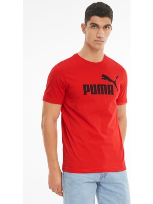 Puma ESS Logo Tee Kırmızı Erkek Kısa Kol T-Shirt