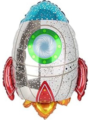 Roket Folyo Balon Uzay Galaksi Konseptli Parti Balonu 76 cm