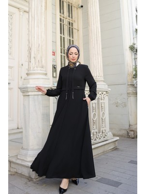 Allerli Kiloş Bağcıklı Ferace - 9041